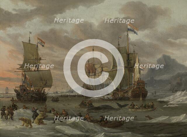 Whaling Grounds in the Arctic Ocean, 1654-1708. Creator: Abraham Storck.