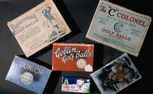 Golf ball boxes, 1905-20. Artist: Unknown
