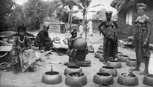 Fanti women making earthenware, Elmina, Ghana, 1922.Artist: PA McCann