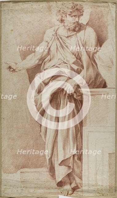 Standing Man, Pointing with Right Hand, n.d. Creator: After Raffaello Sanzio, called Raphael  Italian, 1483-1545.
