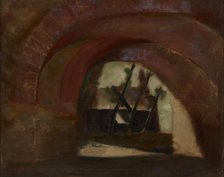 Bridge and the Church in Terlikówka, 1931. Creator: Zygmunt Krol.