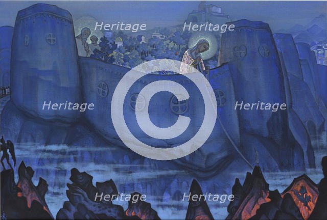 Madonna Laboris, 1931. Artist: Roerich, Nicholas (1874-1947)