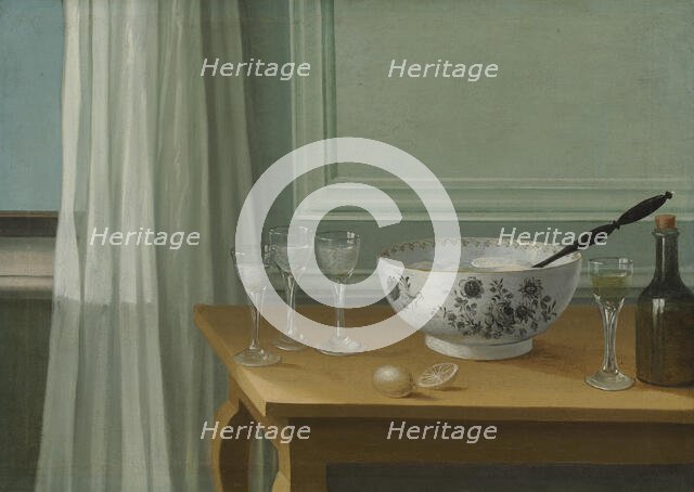 Still Life with a Punch Bowl, c1795-1797. Creator: Nils Schillmark.