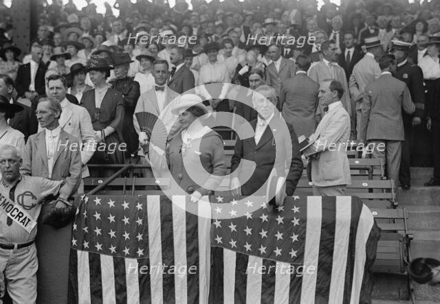 Baseball, Congressional - President And Mrs. Wilson, 1917. Creator: Harris & Ewing.