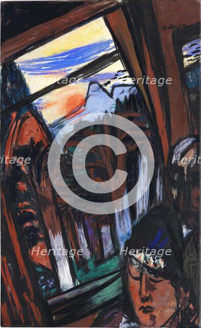 Cable car in Baden-Baden (mountain railway in Colorado), 1937-1949. Creator: Beckmann, Max (1884-1950).