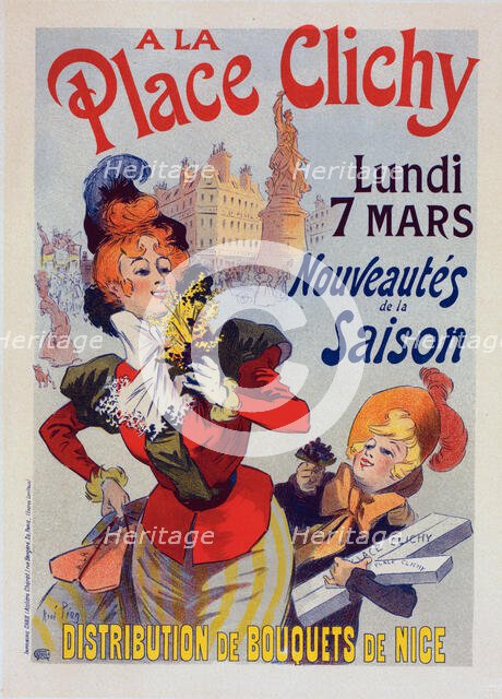 Affiche pour les Magasins "A la Place Clichy", c1899. Creator: Rene Pean.