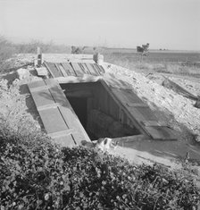 Storage cellar, typical of area, Dead Ox Flat, Malheur County, Oregon, 1939. Creator: Dorothea Lange.