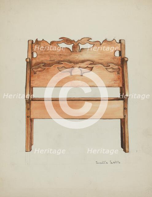 Bed, 1935/1942. Creator: Juanita Lantz.