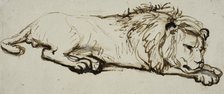 Sleeping lion. Creator: Rembrandt Harmensz van Rijn.