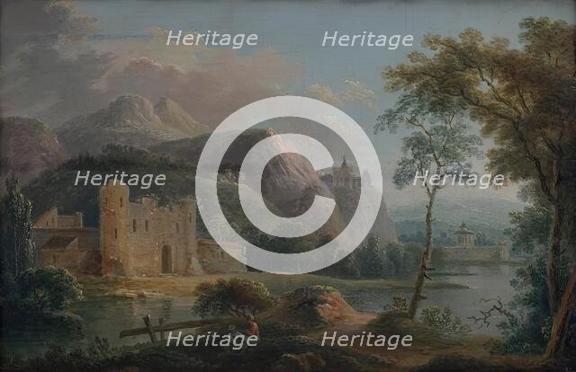 Landscape by a lake, 1750/1780 . Creator: Unknown.