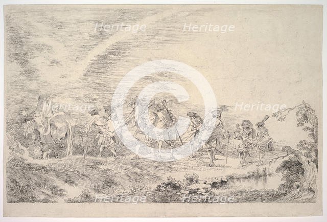 Recruits Going to Join the Regiment, ca. 1715-16. Creator: Jean-Antoine Watteau.