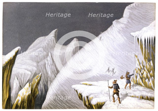 'The Mur de la Cote', c1855. Artist: George Baxter