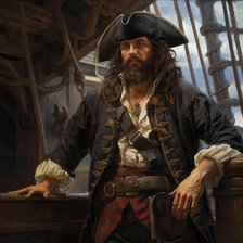 AI IMAGE - Portrait of Blackbeard, early 18th century, (2023). Creator: Heritage Images.