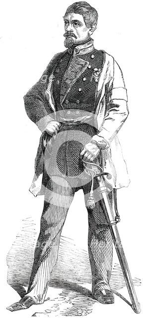 Colonel Von der Tann, Chief of the Staff of General Willisen, 1850. Creator: Unknown.