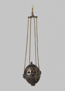 Censer with Pierced Geometric Motifs, German, 12th century. Creator: Unknown.