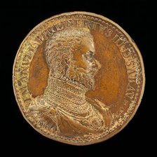 Emanuele Filiberto, 1528-1580, 10th Duke of Savoy 1553 [obverse]. Creator: Alessandro Cesati.