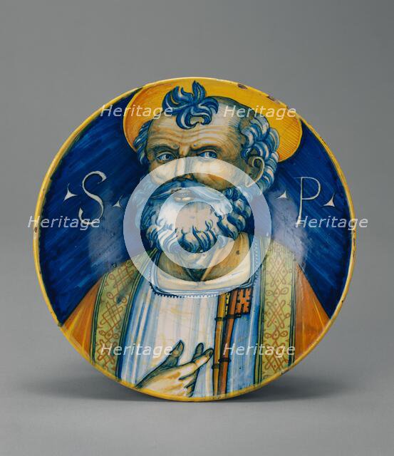 Dish with Saint Peter, about 1500-1520. Creator: Unknown.