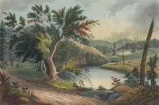 View Near Jessup's Landing (No. 3 of The Hudson River Portfolio), 1821-22. Creators: John Rubens Smith, John Hill.