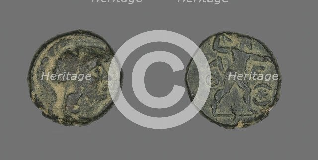 Coin Depicting the Goddess Athena, after 322 BCE or 220-83 BCE. Creator: Unknown.