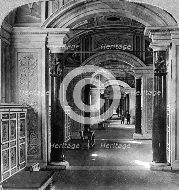Interior of the Vatican Library, Rome, Italy.Artist: Underwood & Underwood