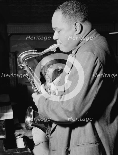 Portrait of Joe Thomas and Eddie Wilcox, Loyal Charles Lodge No. 167, New York, N.Y., ca. Oct. 1947. Creator: William Paul Gottlieb.