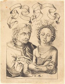 The Foolish Old Man and the Young Girl, c. 1480/1490. Creator: Israhel van Meckenem.