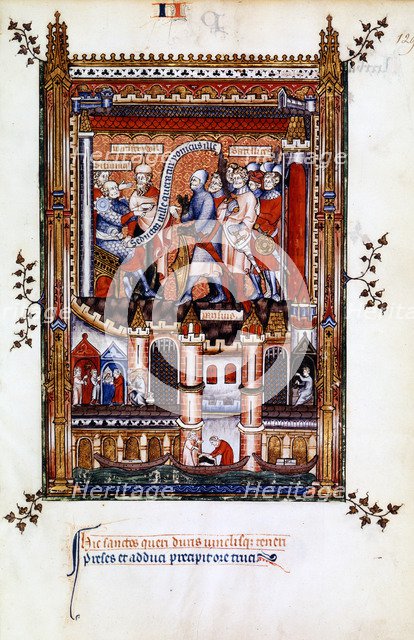 Sisinnius orders the arrest of St Denis, 1317. Artist: Unknown