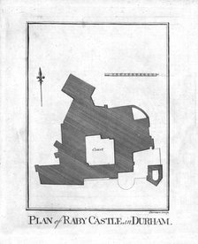 'Plan of Raby Castle, in Durham.', late 18th century. Artist: Thornton.