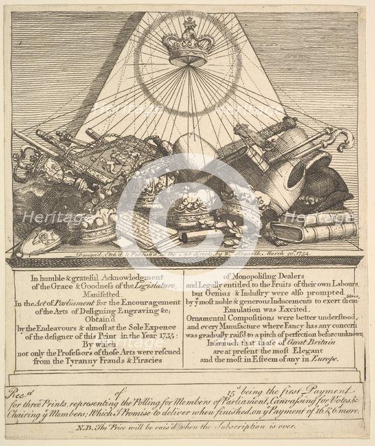 Crowns, Mitres, Maces, etc., 1755. Creator: William Hogarth.
