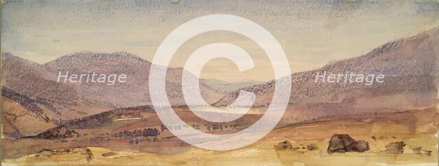 Landscape with Purple Hills in the Distance, c1840s. Creator: John Phillip.