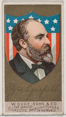James A. Garfield, from the series Great Americans (N76) for Duke brand cigarettes, 1888., 1888. Creator: Unknown.