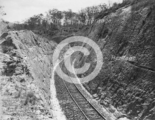 Toowoomba Range train track between Murphy's Creek and Highfields, c1894. Creator: Poul C Poulsen.