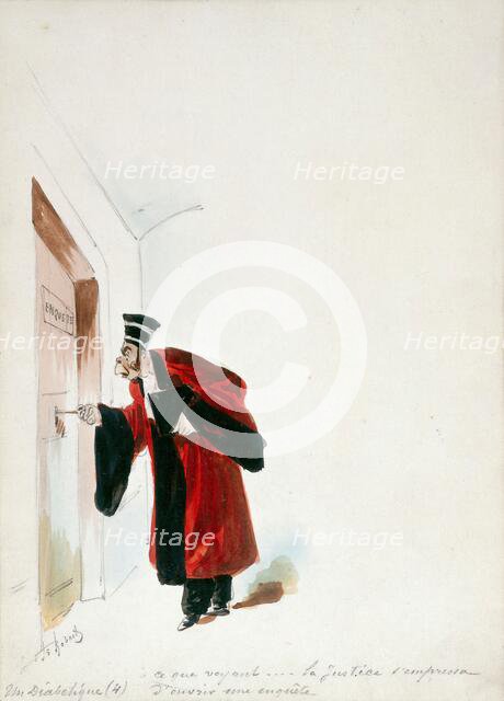 The Panama Canal: the French Ministry of Justice opens an enquiry into its financing, 1897. Creator: HS Robert.