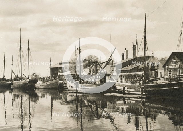 Repairing of ships after World War 2, Landskrona shipyard, Sweden, 1946. Artist: Unknown