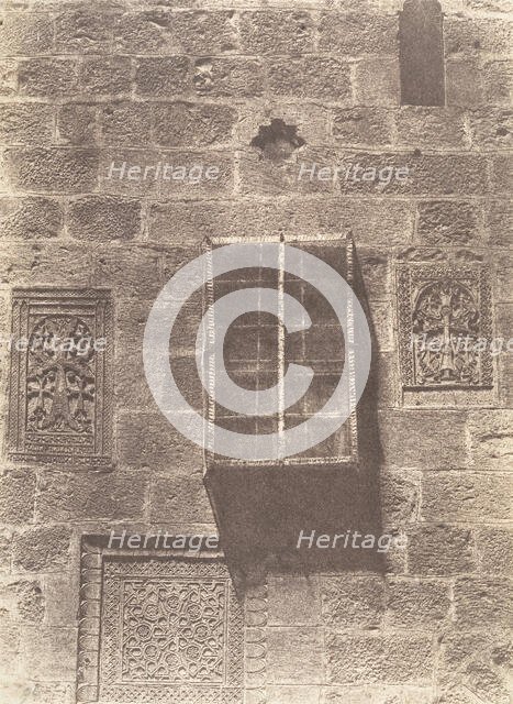 Jérusalem, Couvent Arménien, Ornements, 1, 1854. Creator: Auguste Salzmann.