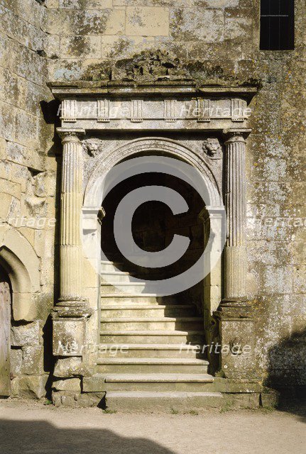 Doorway to the Great Hall, Old Wardour Castle, near Tisbury, Wiltshire, c2000s(?). Artist: Historic England Staff Photographer.