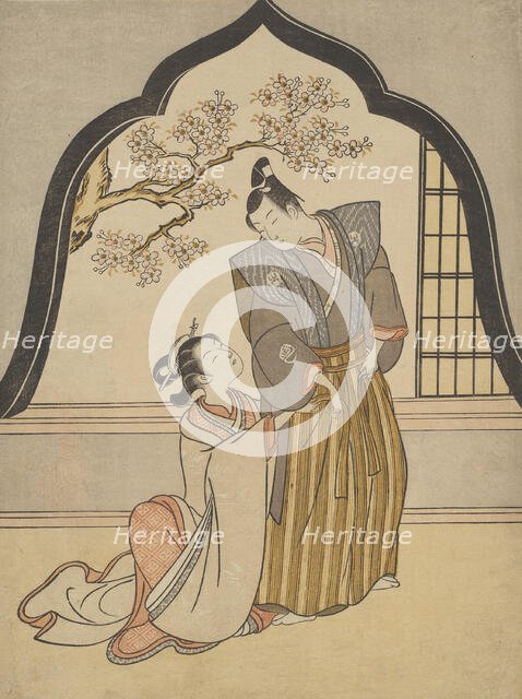 Lovers Dressing Beside a Window, 1765. Creator: Suzuki Harunobu.