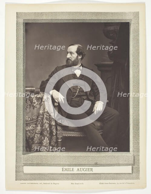 Émile Augier [French dramatist], 1876/84.  Creator: Antoine-Samuel Adam-Salomon.