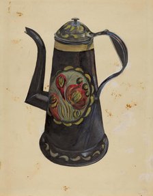 Toleware Coffee Pot, c. 1936. Creator: Mina Lowry.
