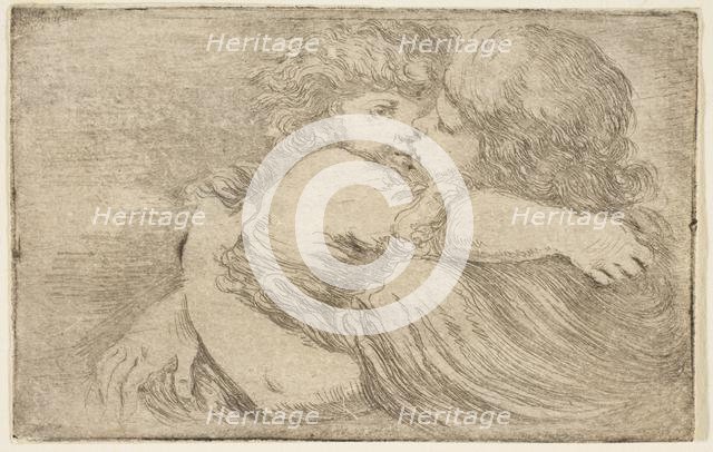 Two Children Embrace, ca. 1662. Creator: Stefano della Bella.