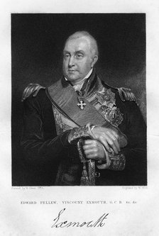 Admiral Edward Pellew (1757-1833), 1st Viscount Exmouth, 1837.Artist: W Holl