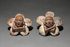 Pair of Figure in Flower Ornaments, 500-900. Creator: Unknown.