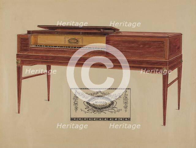 Piano, c. 1936. Creator: Florence Choate.