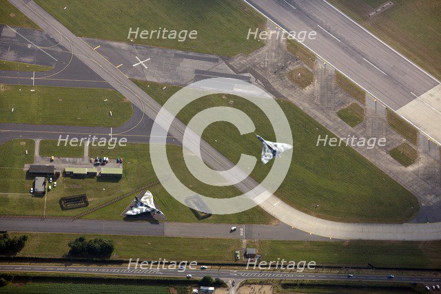 Last flying Vulcan bomber taking off from RAF Waddington, Lincolnshire, 2009. Artist: Dave MacLeod.