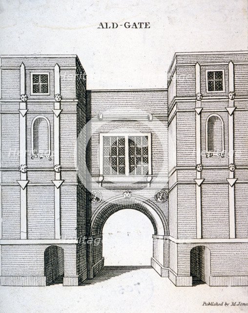 Aldgate, London, c1800(?). Artist: Anon