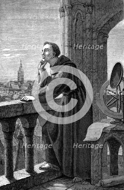 Roger Bacon, English experimental scientist, philosopher and Franciscan friar, 1867. Artist: Unknown