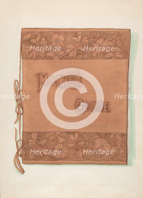 Leather Book Cover, c. 1936. Creator: Vera Van Voris.