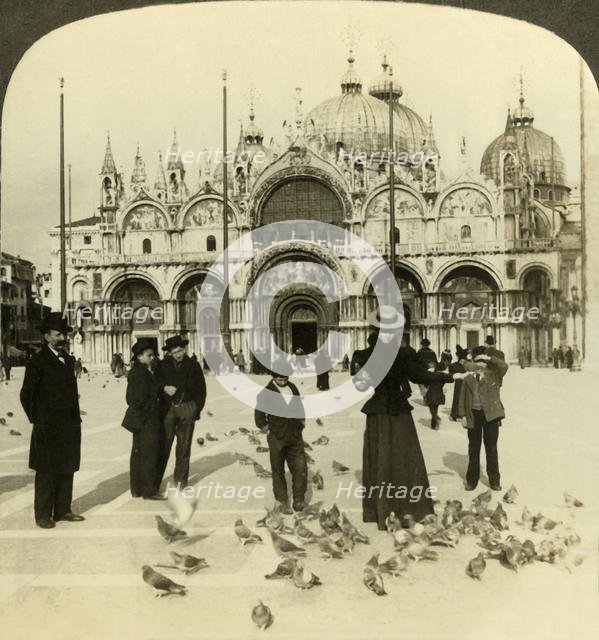 'San Marco (east), a marvel of mosaic, marble and gold, Venice, Italy', c1909. Creator: Unknown.