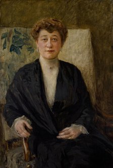 Portrait of Zofia Dolinska née Niesiolowska, 1906. Creator: Teodor Axentowicz.
