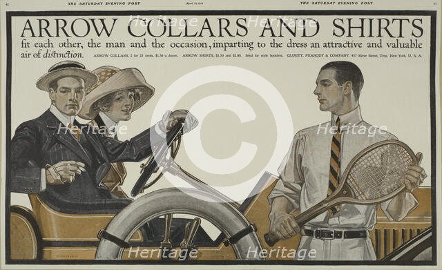 Arrow collars & shirts, c1912-04-13. Creator: Unknown.